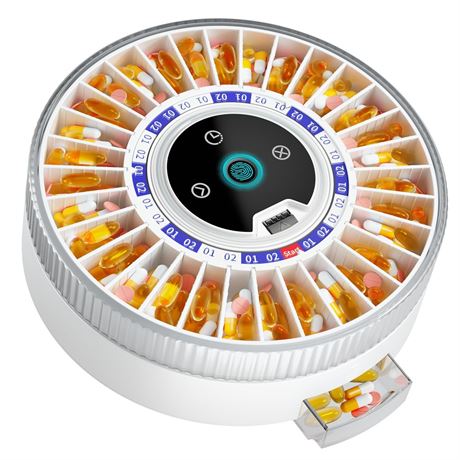 Windtrace® Bluetooth Automatic Pill Dispenser for Elderly with Alarm, Smart