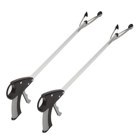 Vive Suction Cup Grabber Reacher 32" (2 Pack) - Elderly Grab It Reaching Pickup