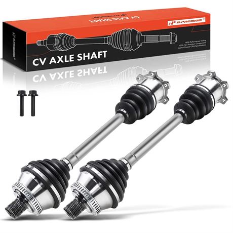 A-Premium Pair (2) Front CV Axle Shaft Assembly Compatible with Audi A4