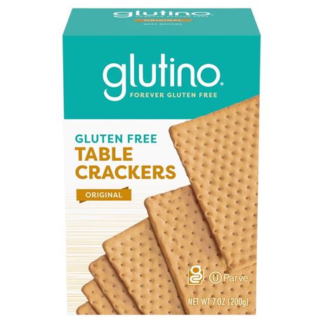Glutino Gluten Free Original Table Crackers, 7 oz. 2 Boxes