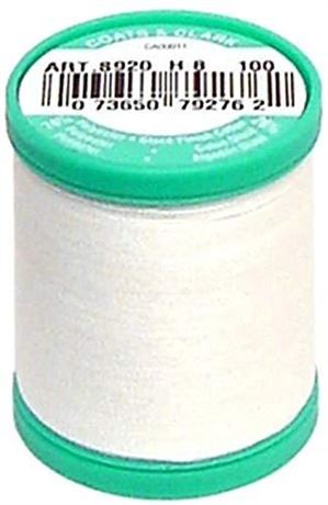 Coats Dual Duty Plus Button and Carpet Thread 50 Yards - White (s920-0100)50