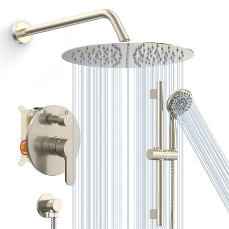 SR SUN RISE 12 Inch Rain Shower System, High Pressure Shower Heads and Handheld