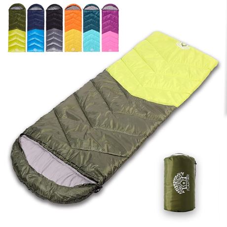 Sleeping Bag 4 Seasons Adults & Kids for Camping Hiking Trips Warm Cool