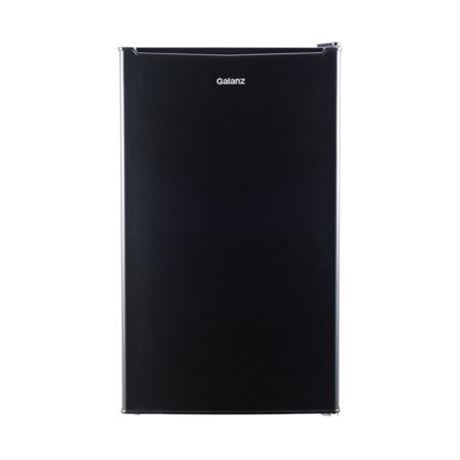 Galanz 3.3 Cu Ft One Door Mini Fridge  Black Estar  New