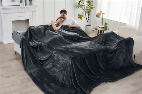 Commollis Oversized King Fleece Blanket 120"x120", Giant Huge Blanket 10'x10'