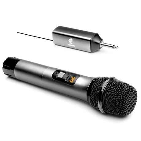 TONOR Wireless Microphone, UHF Metal Cordless Handheld Mic System with