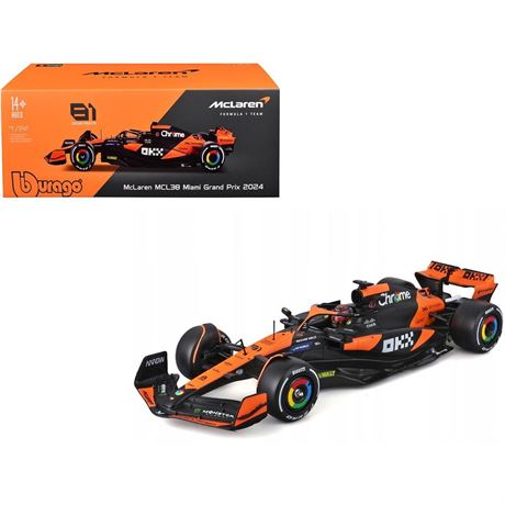 McLaren MCL38 #81 Oscar Piastri "OKX" Formula One F1 "Miami GP" (2024) w/Case