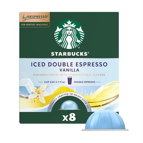 Starbucks by Nespresso Vertuo Line Iced Double Espresso Vanilla Flavored Light