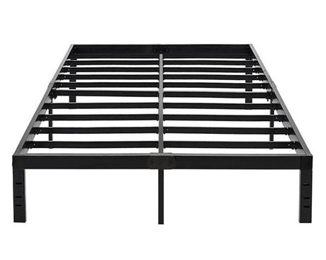 Queen Bed Frame 14 Inch High Max 1000 Pound Heavy Duty Sturdy Metal Steel Queen