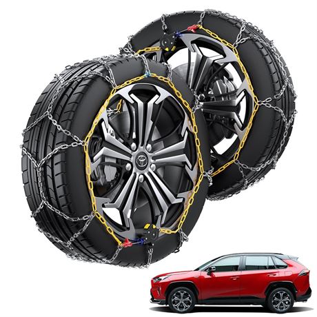Snow Chains for Toyota RAV4, Auto-locking Cable Traction Tire Chain, RAV4