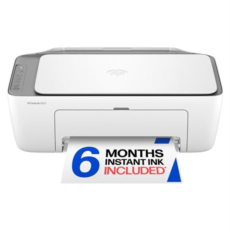 HP DeskJet 2923 Wireless All-in-One Color Inkjet Printer, Scanner, Copier, 6