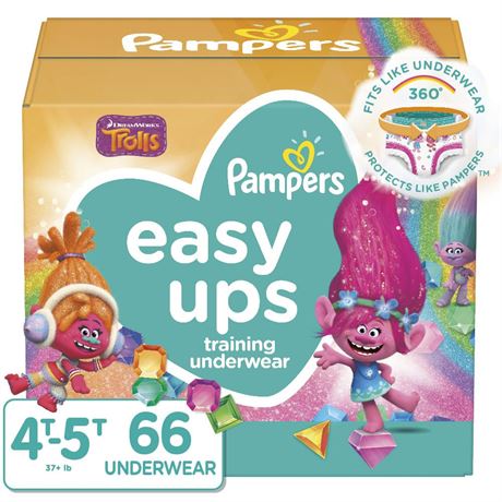 Pampers Easy Ups My Little Pony Training Pants Toddler Girls 4T/5T 66 Ct