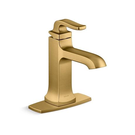 KOHLER Rubicon Single Hole Single Handle Bathroom Faucet in Vibrant Brushed