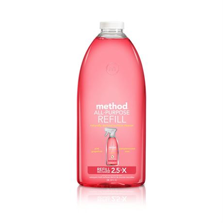 Method MTH01468 All Surface Cleaner, Grapefruit Scent, 68 Oz. Plastic Bottle, 6