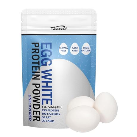 Egg White Protein Powder 8Oz Pasteurized No Additives, High Protein,