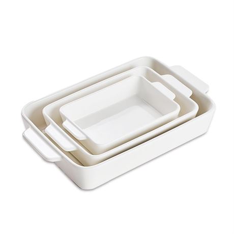 Casserole Dishes For Oven, Ceramic Baking Dishes 15.7"/12.3"/9.4", Large