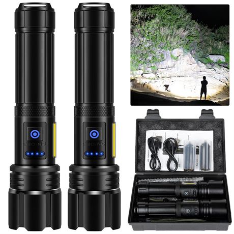 Rechargeable Flashlights High Lumens, Led Flashlight 990000 Lumens Bright Flash