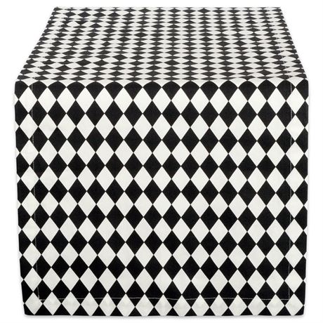DII Harelquin Print Table Runner, 72"x14", 100% Cotton, Multiple Sizes