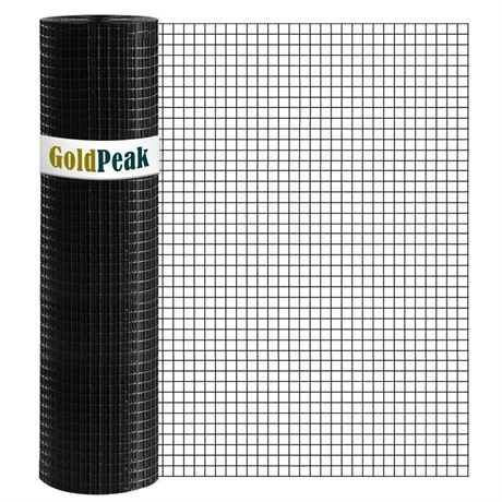 Hardware Cloth 1/2 inch 48 x 50 ft 19 Gauge - Black Vinyl Coated Wire Mesh Roll