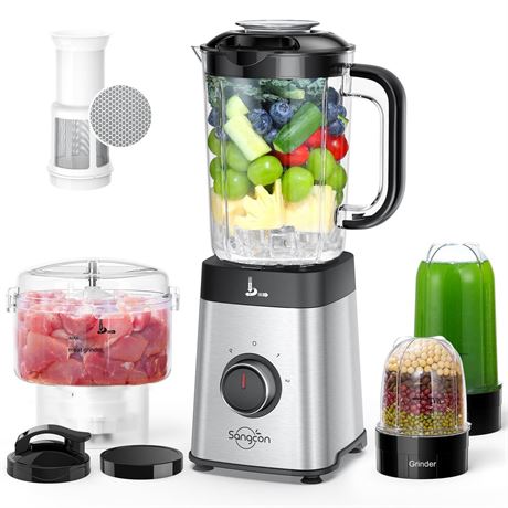 Sangcon Blenders and Food Processor Combo for Kitchen, 5 in 1 Blender for