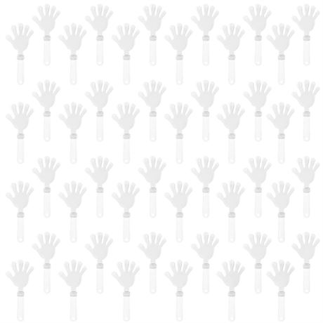 100 Pcs White Hand Clappers 7.5 Inch Clappers Noisemakers Noise Makers Party