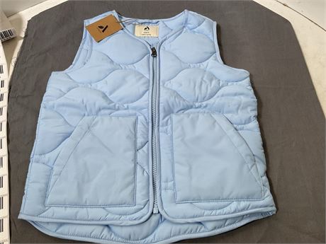 Meikulo Zip Up Puffer Vest Kids Stand Collar Quilted Gilet Sleeveless Jackets