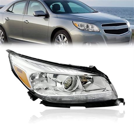 Projector Headlights Assembly Compatible For 2013 2014 2015 Chevy Malibu Chrome
