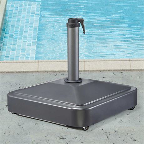 Best Choice Products 123lb Capacity Fillable Mobile Umbrella Base Heavy Duty