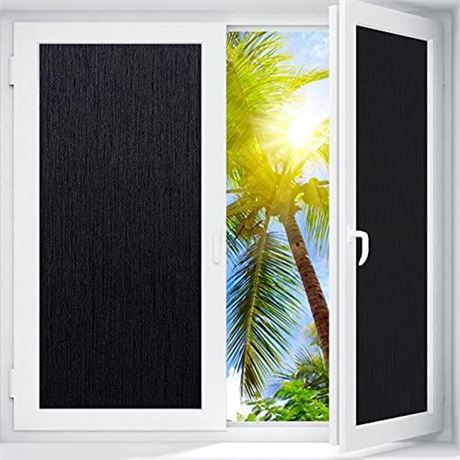 Coavas Blackout Window Film Light Blocking: 100% Black Out Window Thermal Film