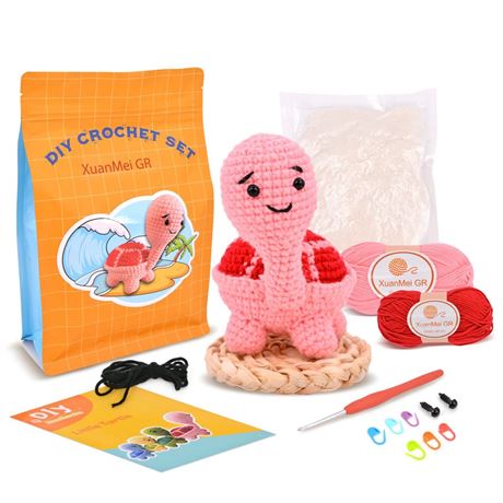 XuanMei GR Crochet Kit for Beginners with Step-by-Step Video Tutorials for