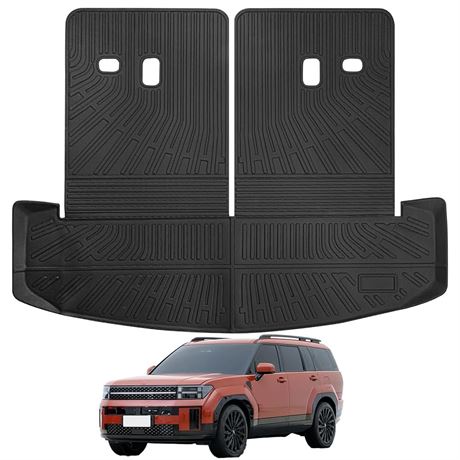 Trunk Cargo Mat with Backrest Compatible for Hyundai Santa Fe 2024 Accessories
