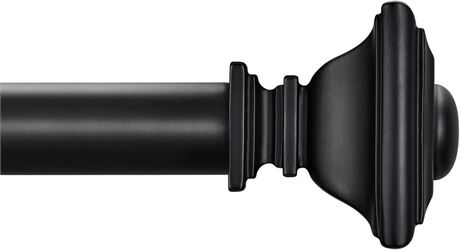 BRIOFOX Black Curtain Rods,Adjustable Curtain Rod for Windows 28 to 48 inch,1