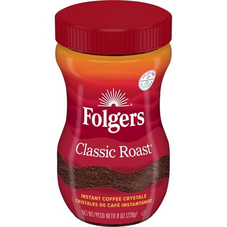 Folgers Classic Roast Instant Coffee, Limited Edition Jar for America’s 250th
