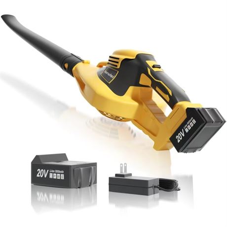 Leaf Blower Cordless, 20V Electric Cordless Leaf Blower with 2 2.0Ah Battery