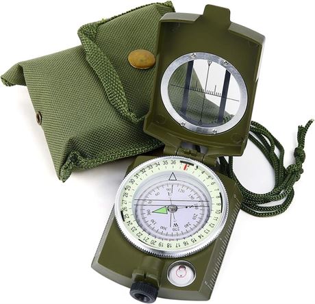 MRSXXNTY Compass Hiking Survival |  Military Sighting Orienteering Compass |