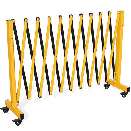 YITAHOME Industrial Expandable Metal Barricade Gate Outdoor, 11FT Folding