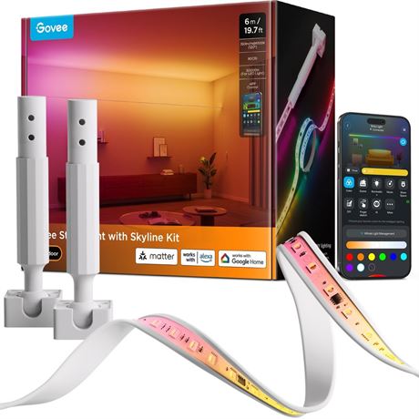 Govee Strip Light with Skyline Kit, 19.7ft Smart LED Strip Lights Compatible