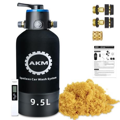 AKM Spotless Water System for car wash,Pre-Filled with DI Resin, with Bypass,