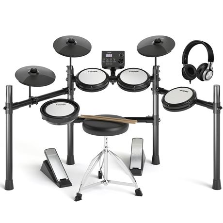 AODSK Electric Drum Set with Quiet Mesh Pads, Electronic Drum for Beginner, USB