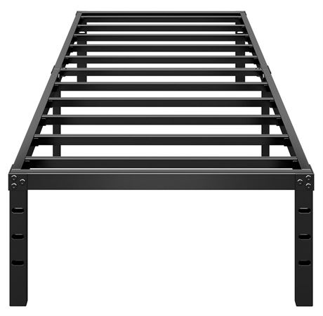 Metal Platform Bed Frame 14 Inch Tall Bed No Box Spring Needed,Twin Size Bed