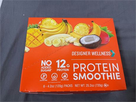 Designer Wellness Protein Smoothie, Tropical Fruit, 12g Whey Protein, Real