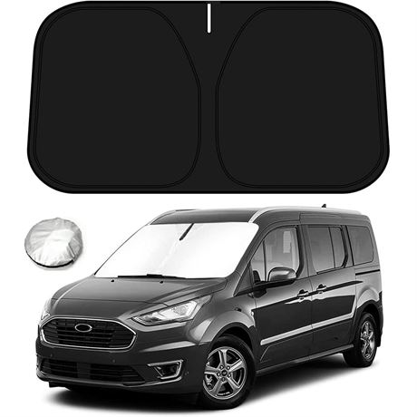 Bestview Windshield Sun Shade for 2015-2024 Fo-rd Transit Wagon XL Wagon XLT ＆