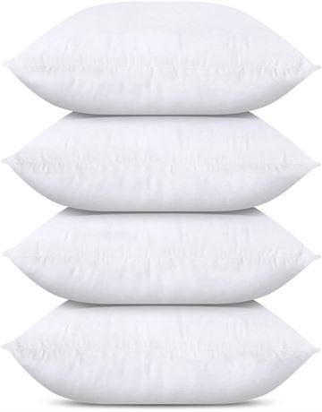 Utopia Bedding Throw Pillows (Set of 4, White), 20 x 20 Inches Pillows for