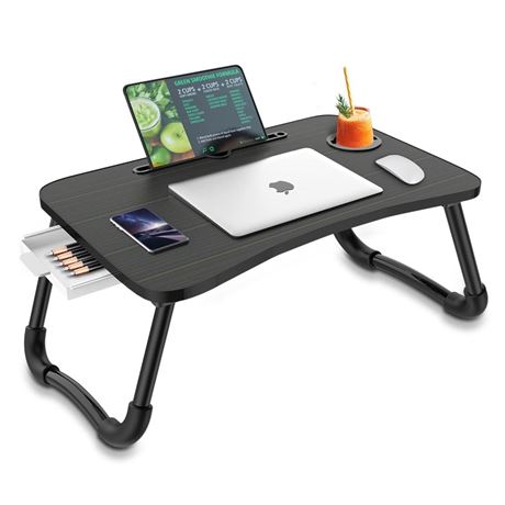 Zapuno Foldable Laptop Bed Table Multi-Function Lap Serving Tray Dining Table