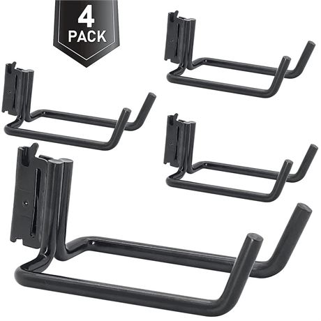 4 Pack E-Track Heavy Duty Shovel Hanger for Store Long Handled Tools ,Large