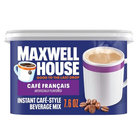 Maxwell House International Café Francais Beverage Mix, 7.6 oz Canister (Pack