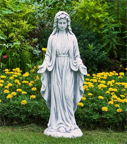 TOETOL Virgin Mary 29.9 Inch Outdoor Statue Religious Blessed Mother Garden