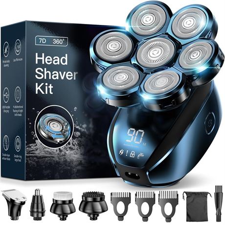 OFFSITE Head Shavers, Upgraded 5-in-1 Electric Razor for Bald Men, 7D Floating