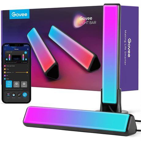 Govee Smart Light Bars, RGBICWW Smart LED Lights with 12 Scene Modes and Music