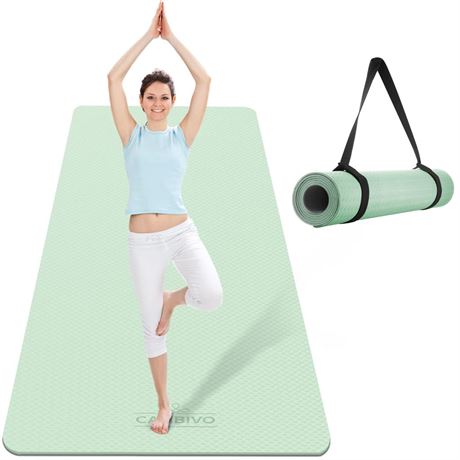OFFSITE CAMBIVO Extra Wide Yoga Mat for Women and Men (72"x 32"x 1/4"), SGS Cert